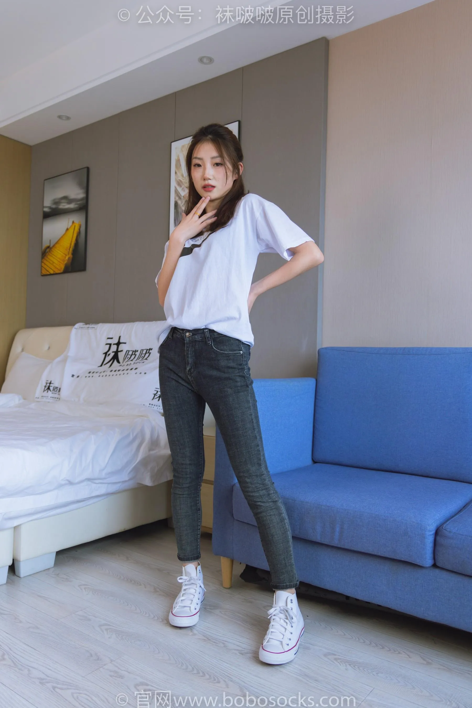 [BoBoSocks袜啵啵]NO.220 小沫-两双板鞋、短肉丝、裸足 [87P]插图8